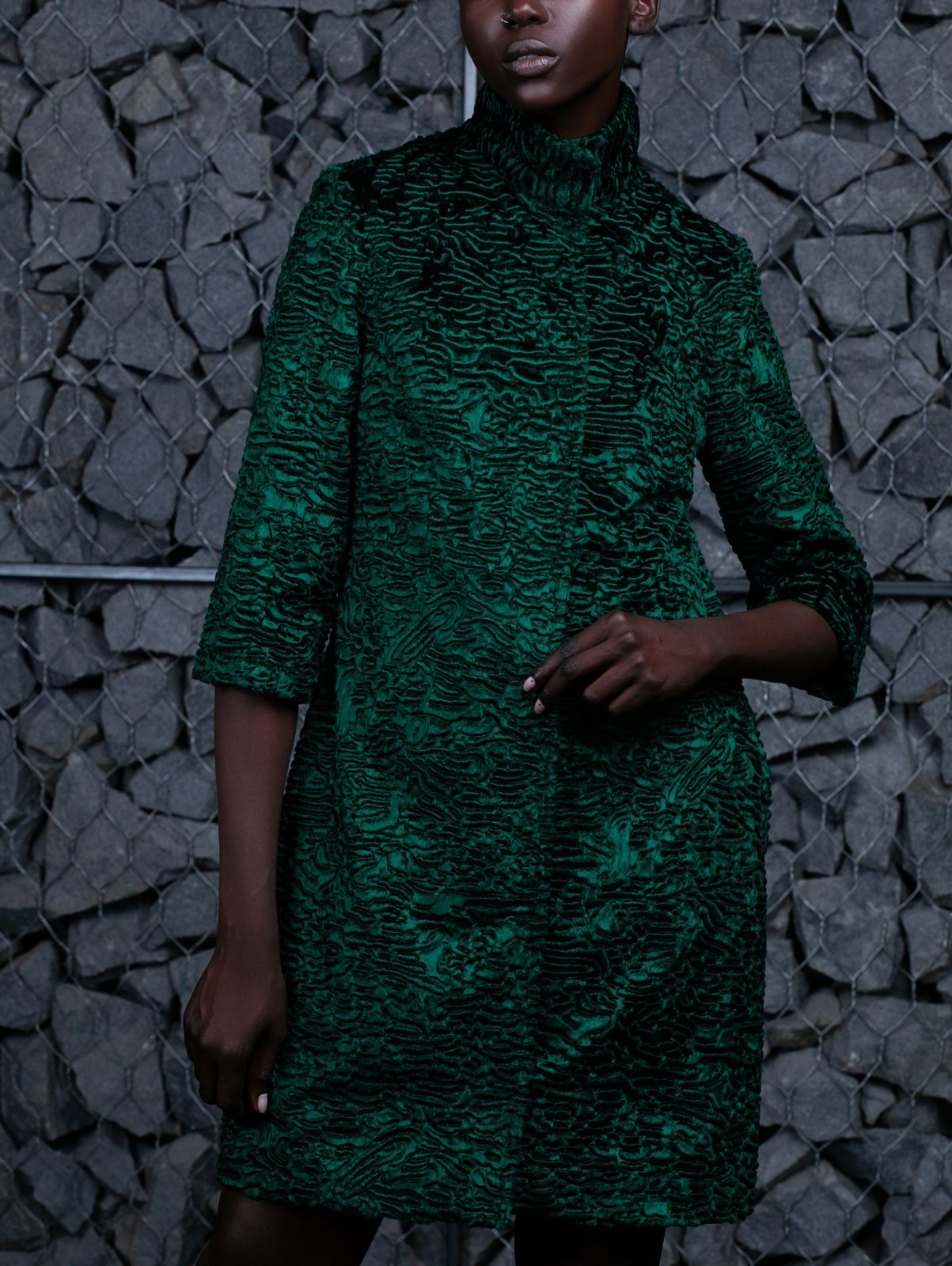 Photo #3 - Jacket eco fur Tissavel - astrakhan emerald