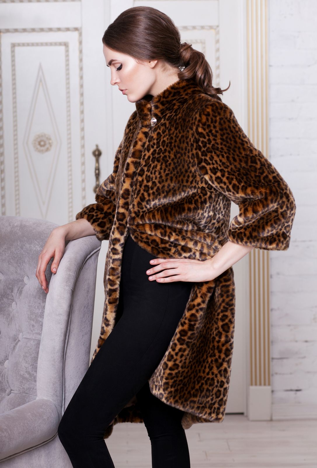 Photo #3 - Coat eco fur Tissavel - leopard