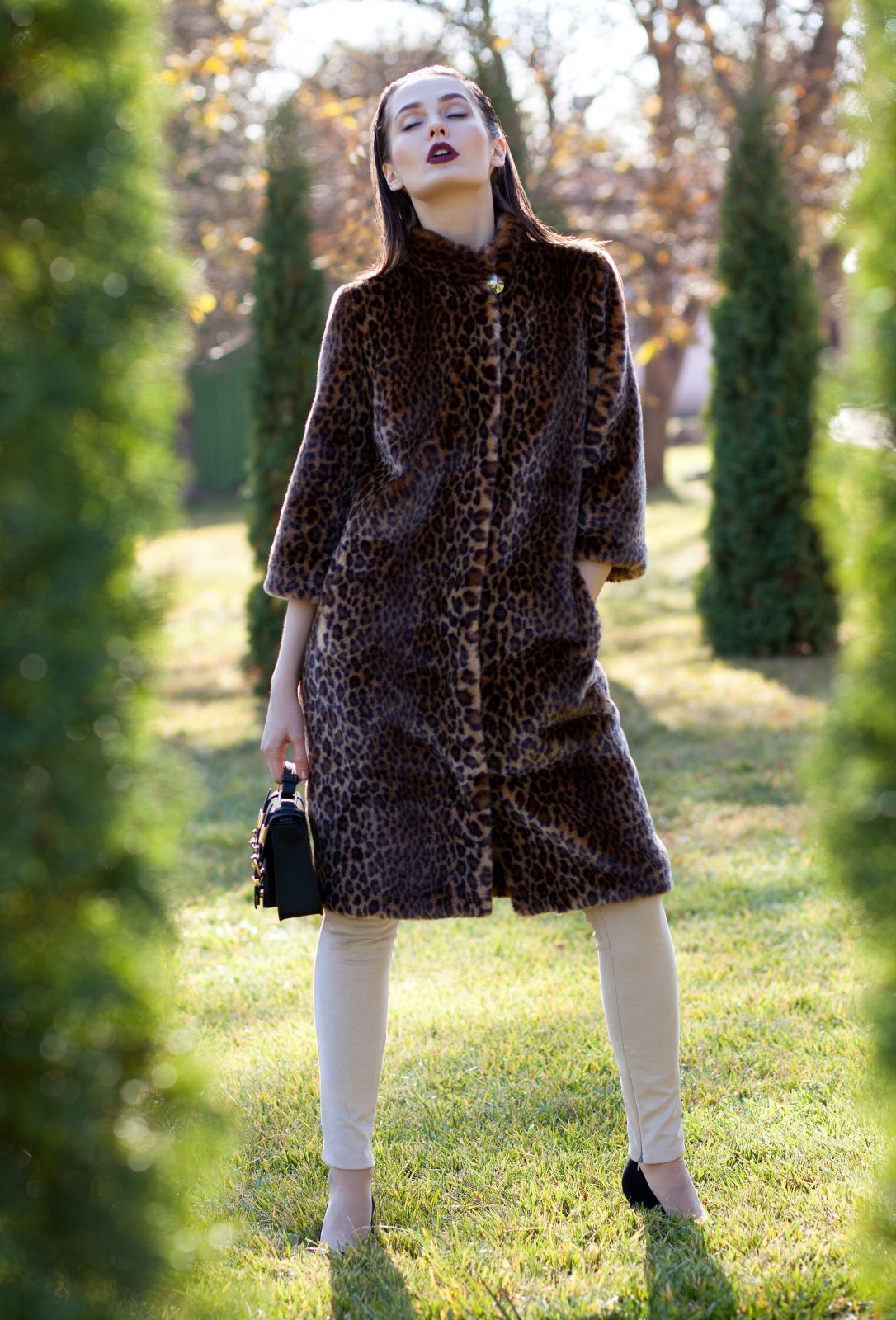 Photo #4 - Coat eco fur Tissavel - leopard