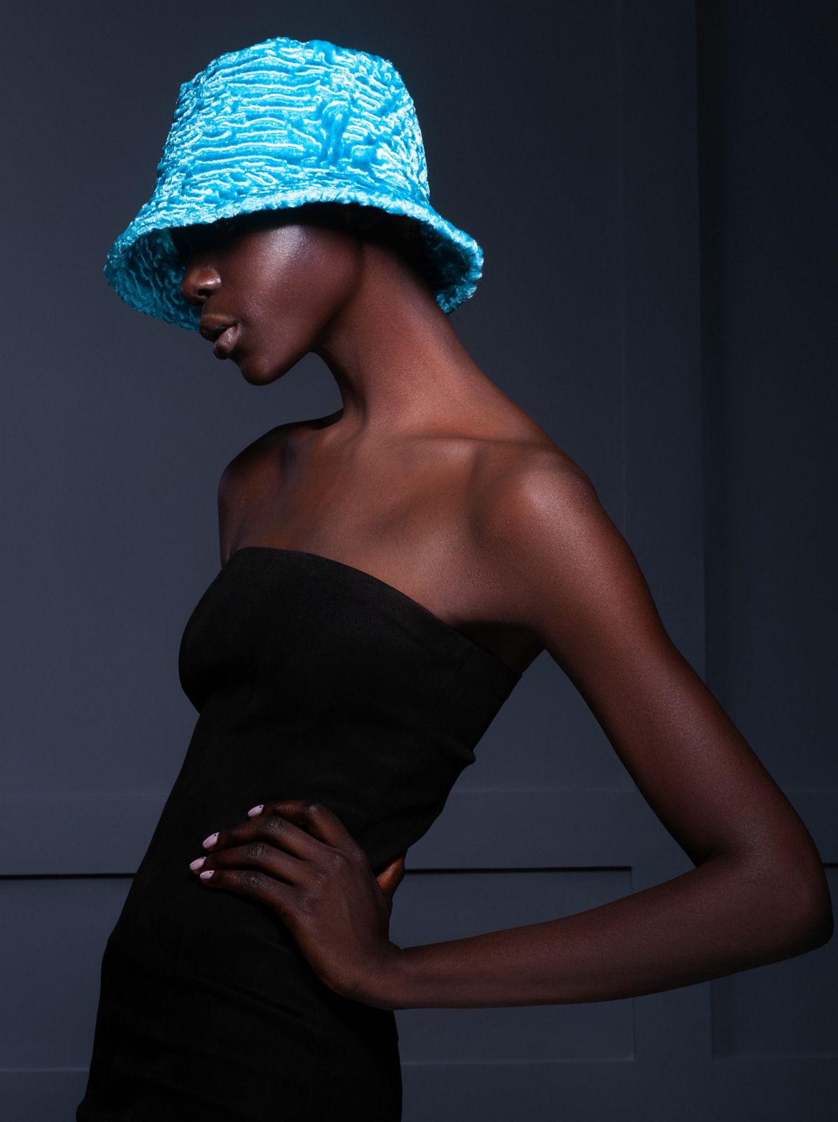 Photo #1 - Bucket hat astrakhan aquamarine
