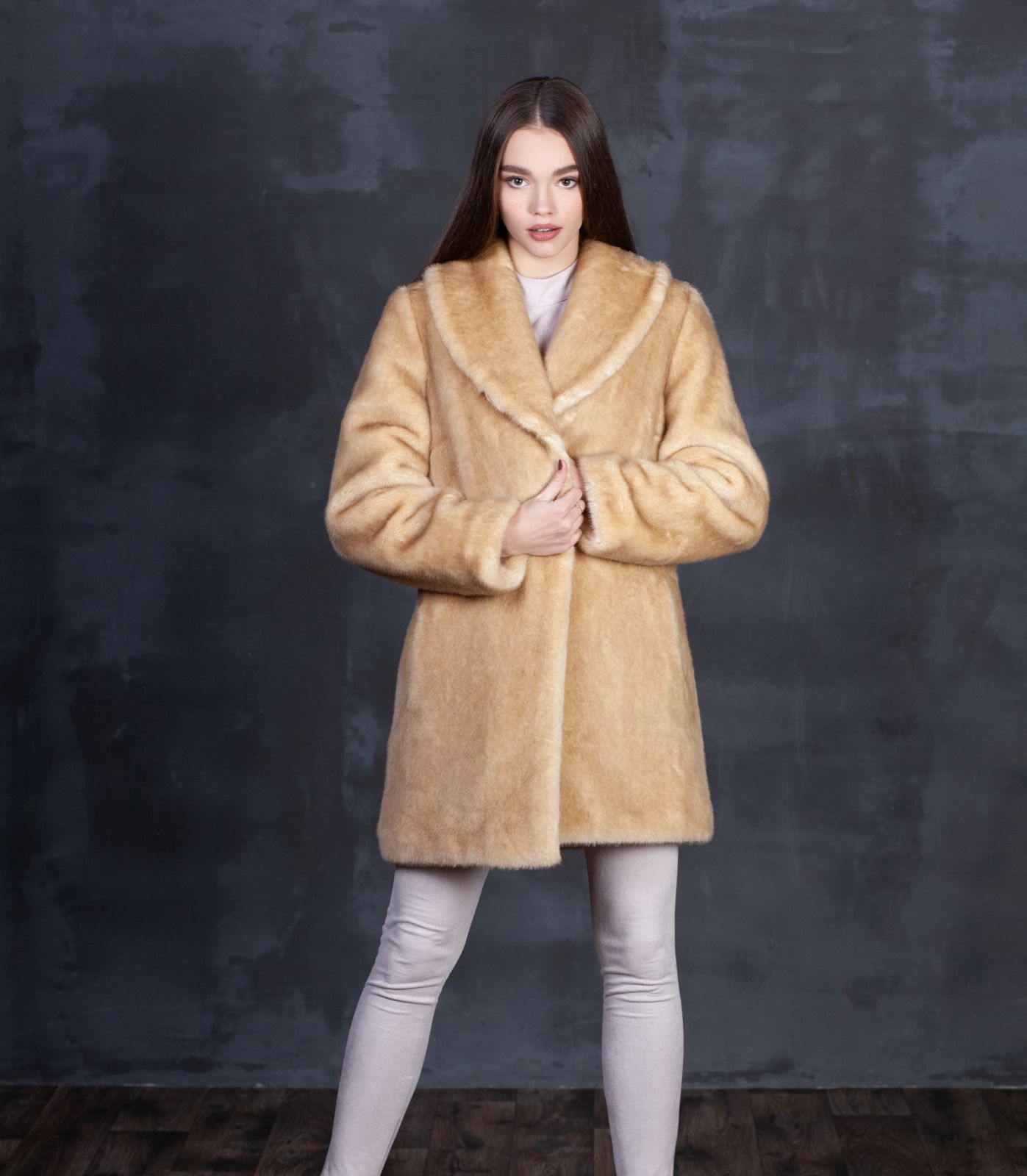 Photo #1 - Coat eco fur Tissavel - mink onyx