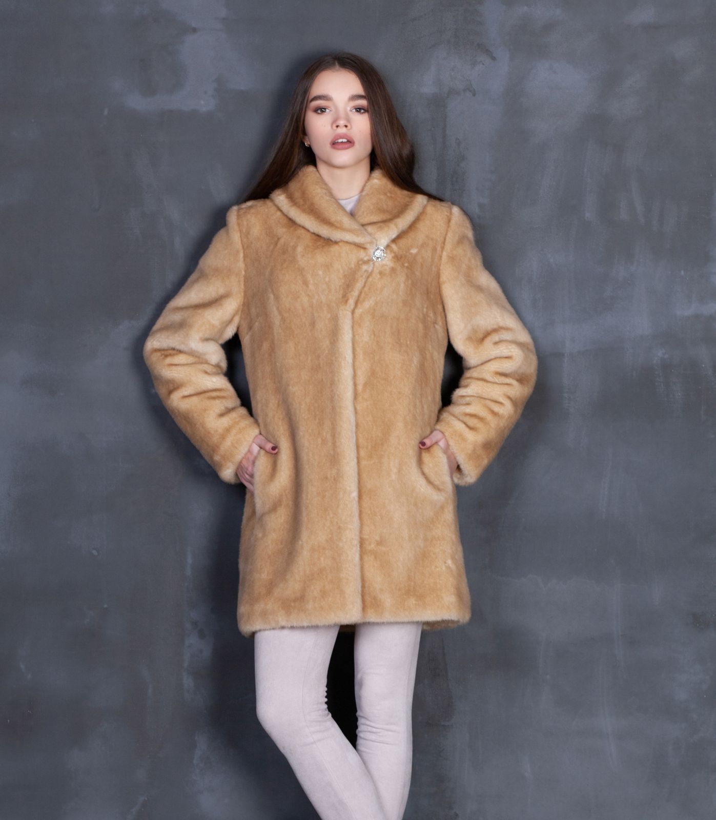 Photo #3 - Coat eco fur Tissavel - mink onyx
