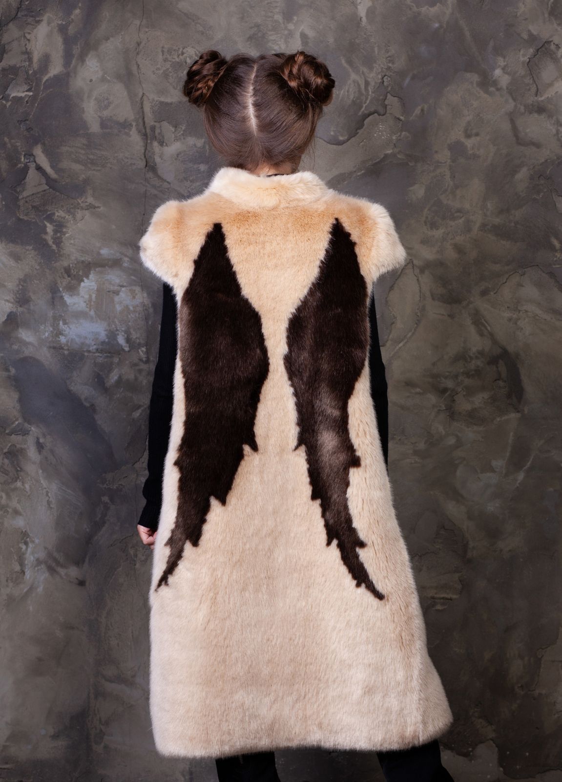 Photo #2 - Kids vest eco fur Tissavel - sable onyx