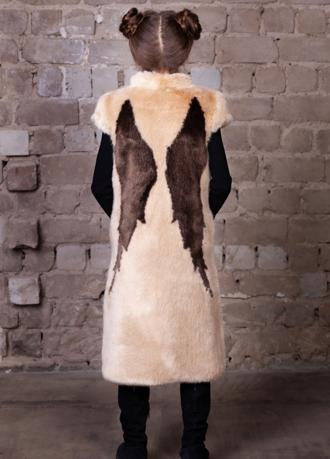 Photo #4 - Kids vest eco fur Tissavel - sable onyx