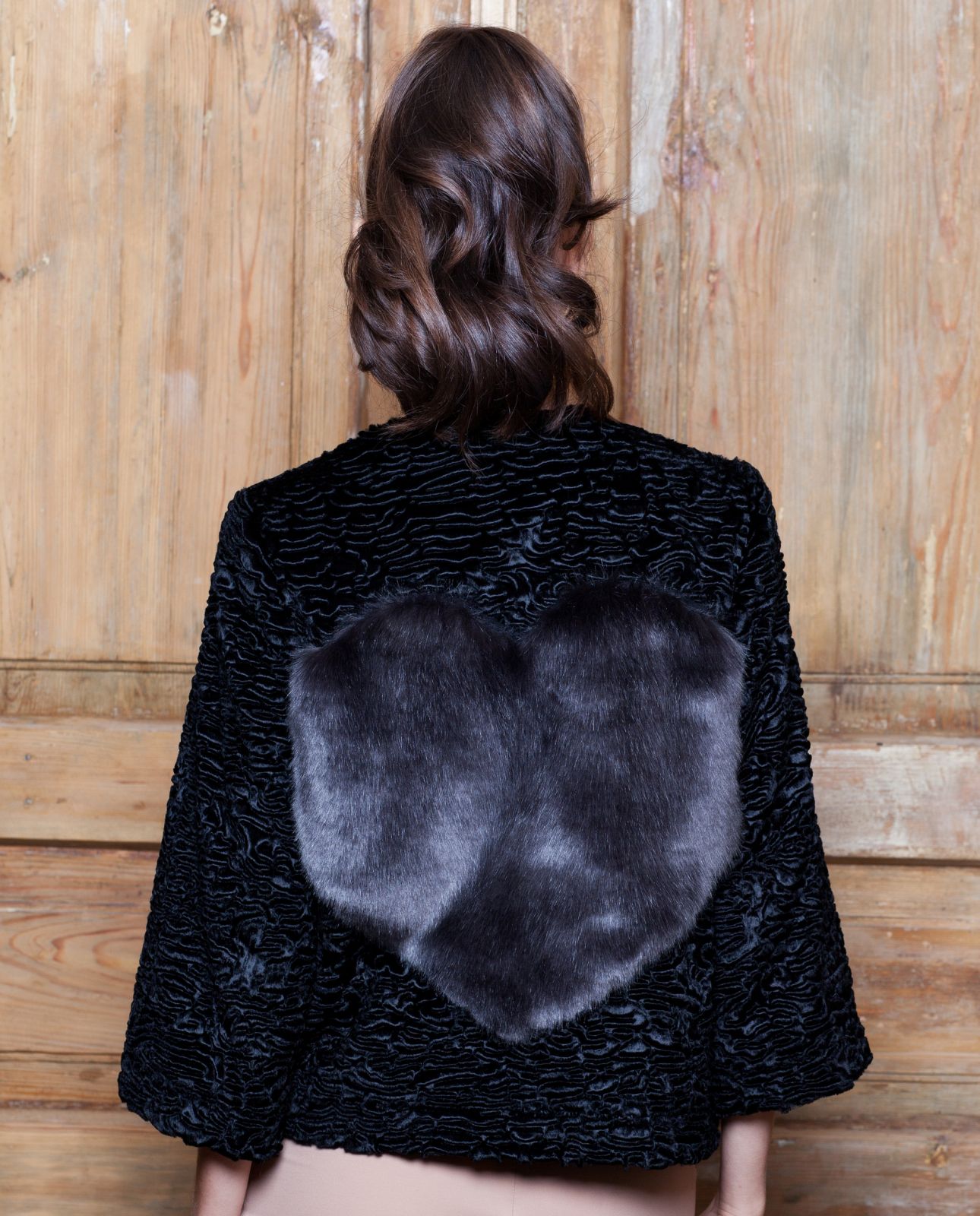 Photo #3 - Jacket eco fur Tissavel - astrakhan obsidian