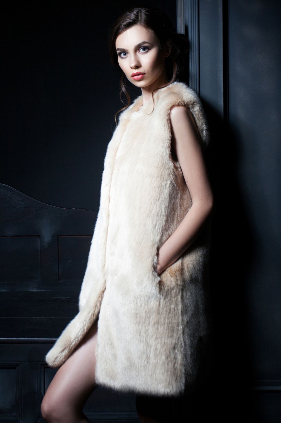 Photo #2 - Vest eco fur Tissavel - sable onyx